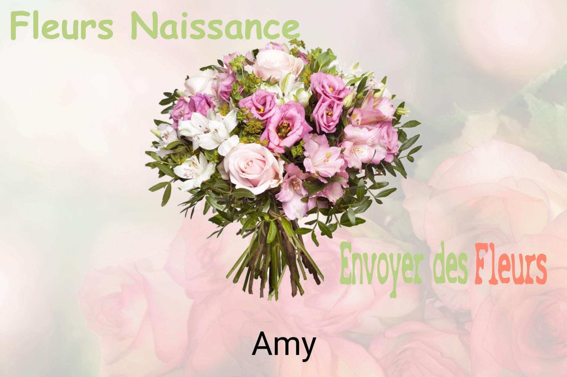Bouquet de fleurs de naissance livré à Amy
